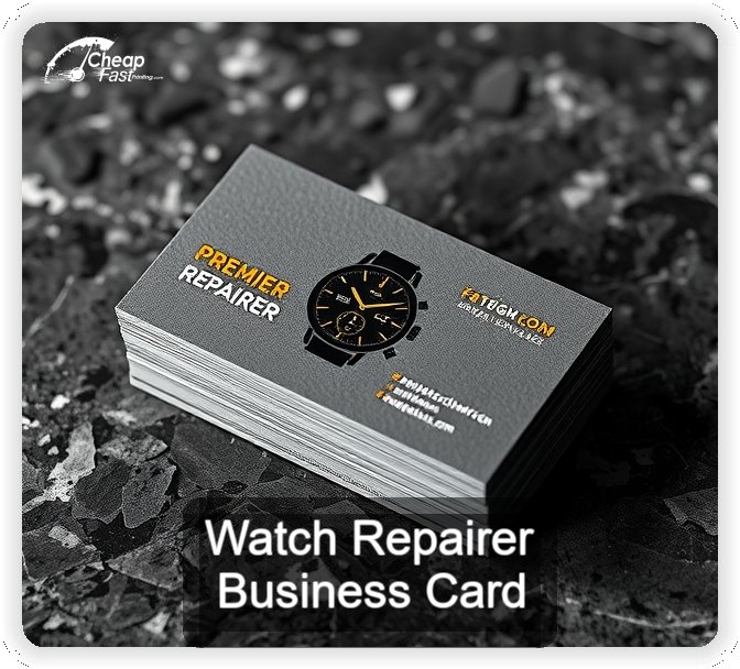 Watch Repairer business card design sample