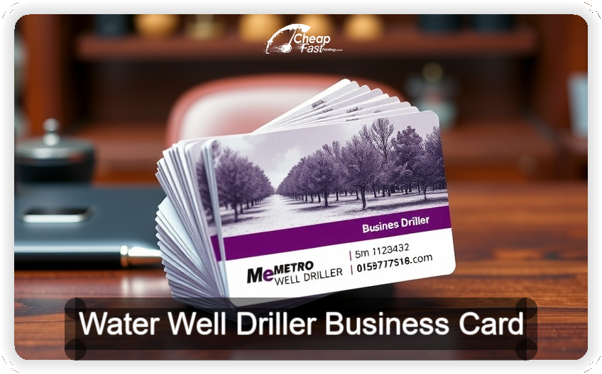 Water Well Driller business card design sample
