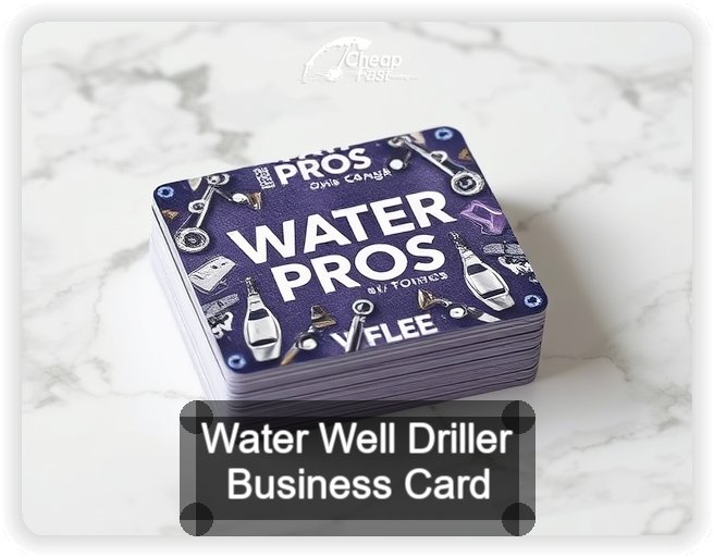 Water Well Driller business card design sample