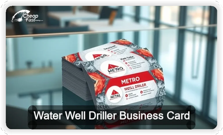 Water Well Driller business card design sample