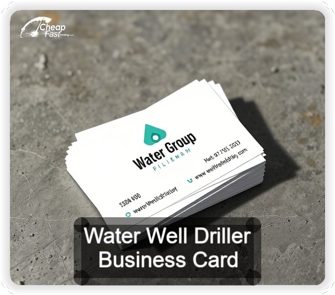 Water Well Driller business card design sample