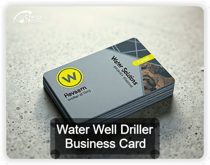 Water Well Driller business card design sample