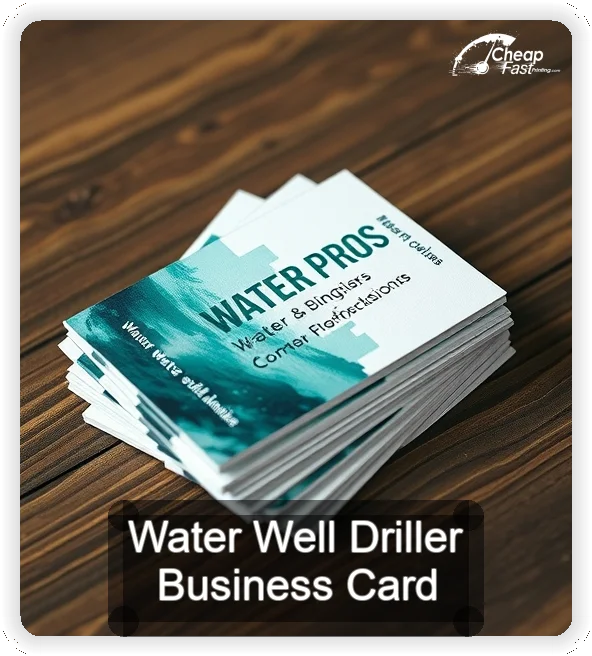 Water Well Driller business card design sample