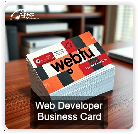 Web Developer business card design sample