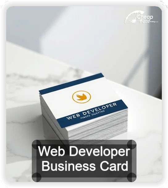 Web Developer business card design sample