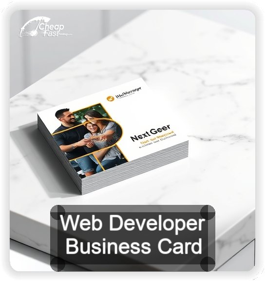 Web Developer business card design sample