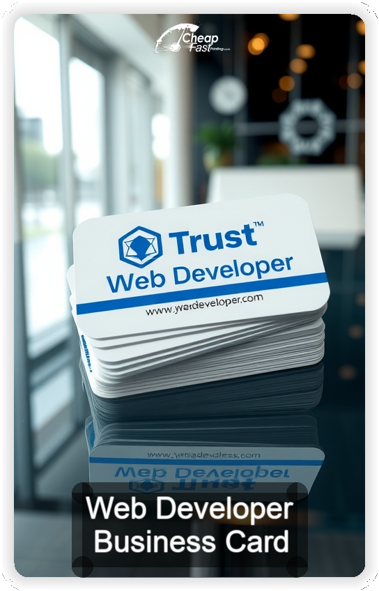 Web Developer business card design sample