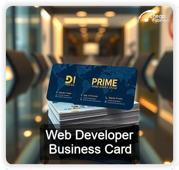 Web Developer business card design sample