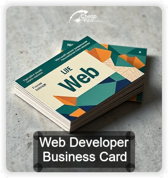 Web Developer business card design sample