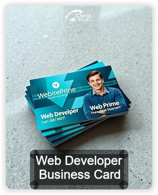 Web Developer business card design sample