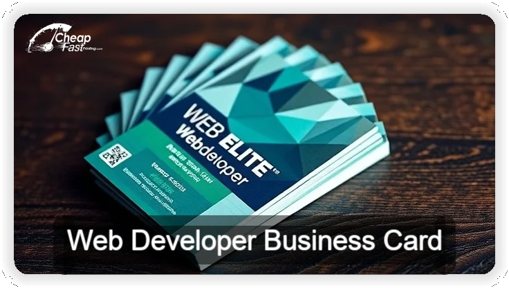 Web Developer business card design sample