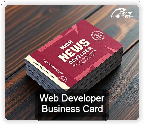 Web Developer business card design sample
