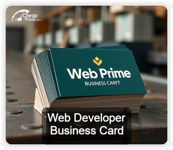 Web Developer business card design sample