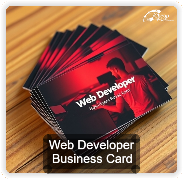 Web Developer business card design sample