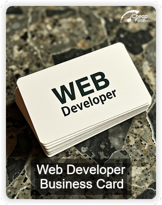Web Developer business card design sample