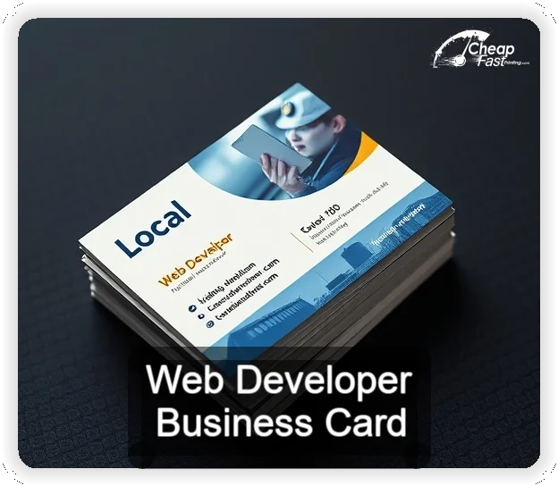 Web Developer business card design sample