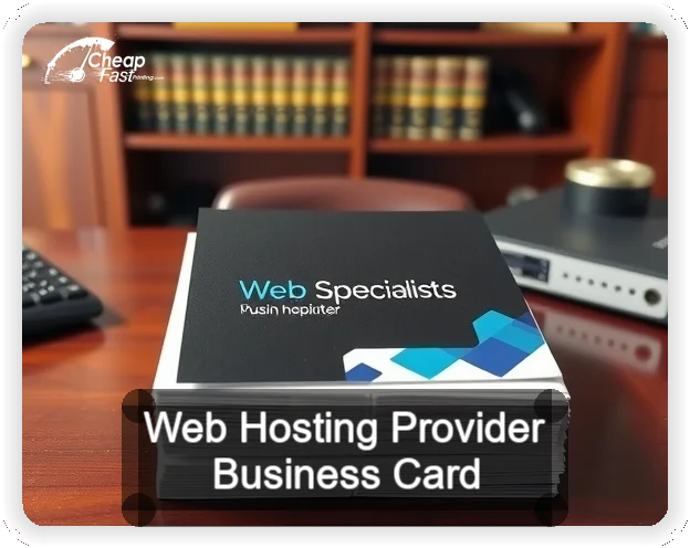 Web Hosting Provider business card design sample