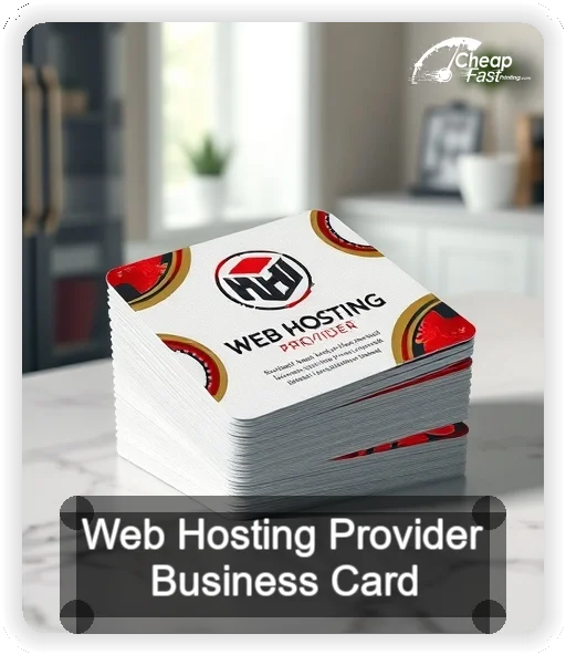 Web Hosting Provider business card design sample