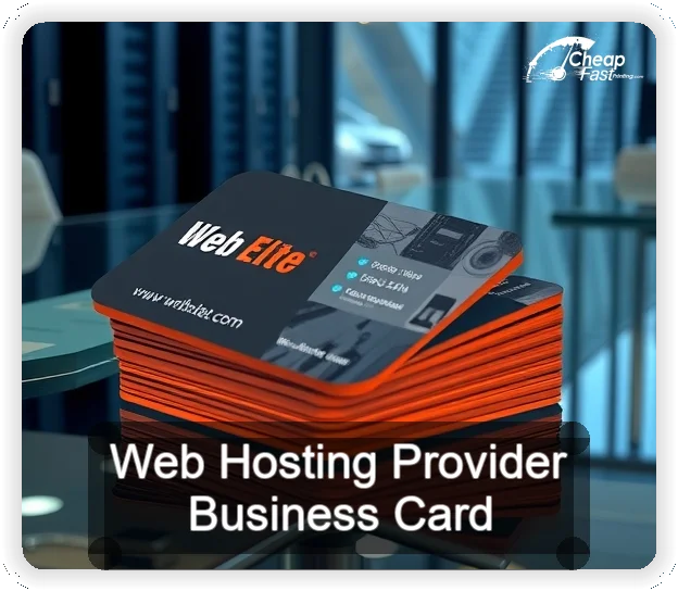 Web Hosting Provider business card design sample