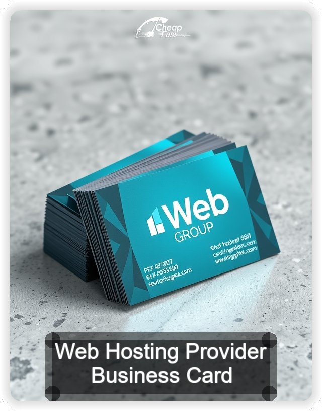 Web Hosting Provider business card design sample