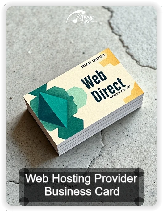 Web Hosting Provider business card design sample