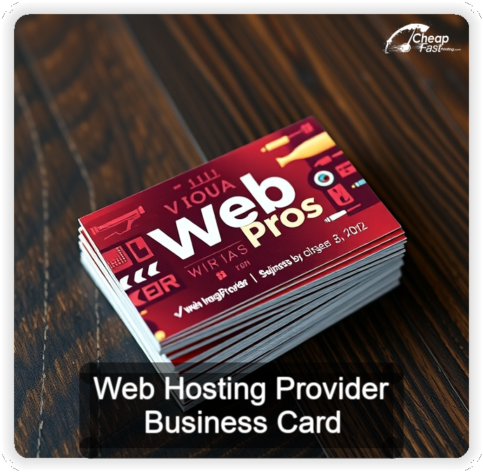 Web Hosting Provider business card design sample