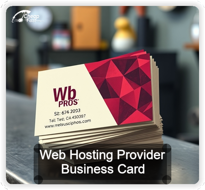 Web Hosting Provider business card design sample