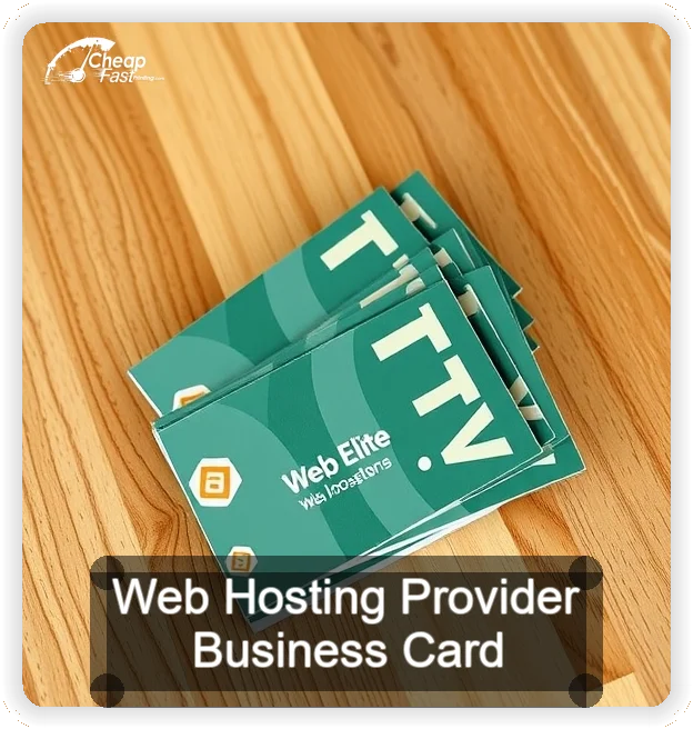 Web Hosting Provider business card design sample