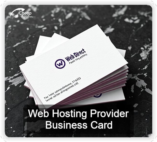 Web Hosting Provider business card design sample
