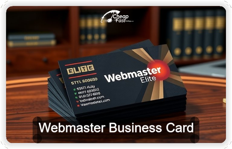 Webmaster business card design sample