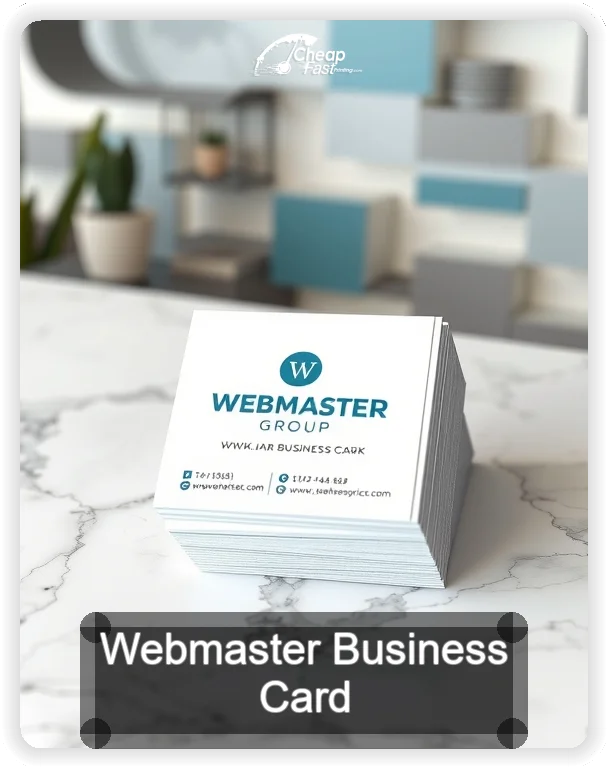 Webmaster business card design sample
