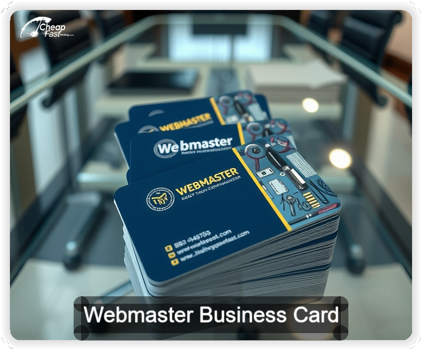 Webmaster business card design sample