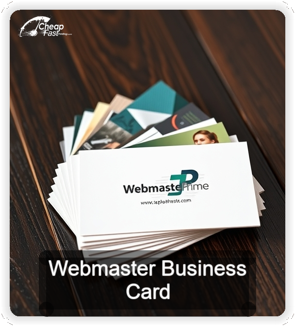 Webmaster business card design sample
