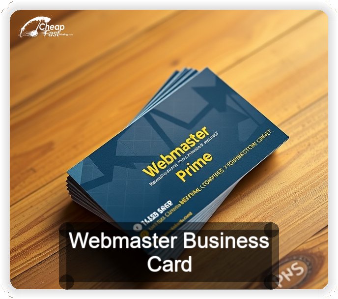 Webmaster business card design sample