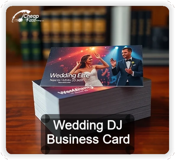 Wedding Dj business card design sample