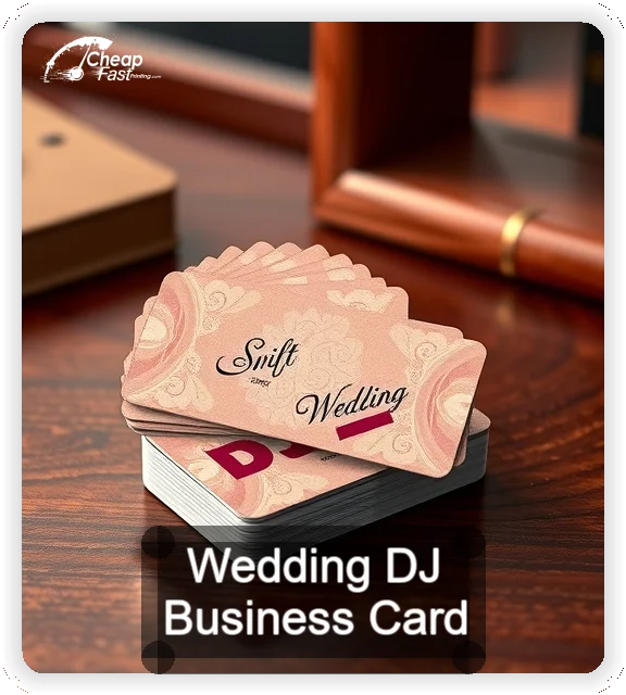 Wedding Dj business card design sample