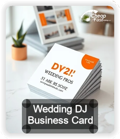 Wedding Dj business card design sample