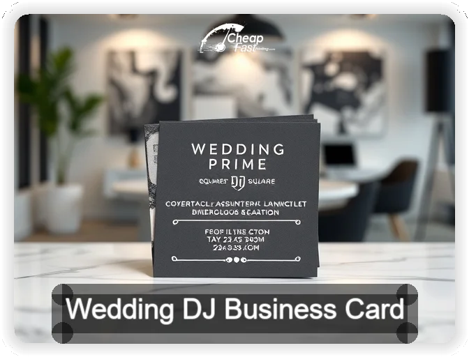 Wedding Dj business card design sample
