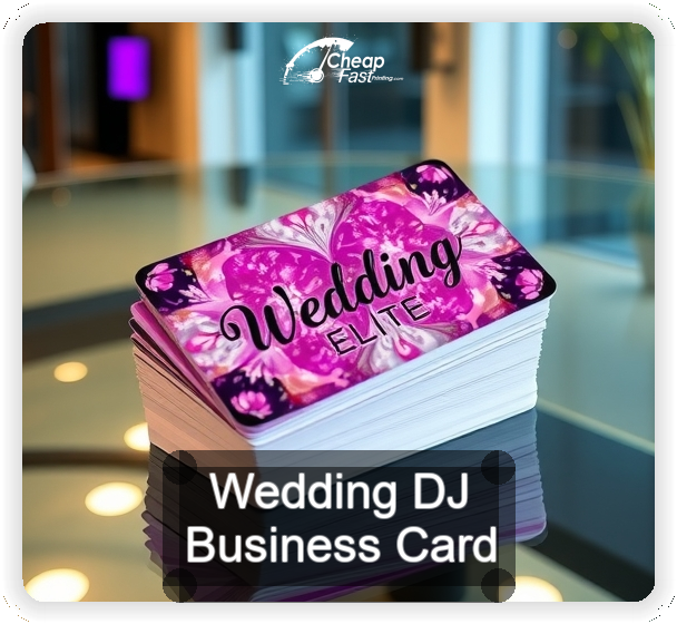 Wedding Dj business card design sample