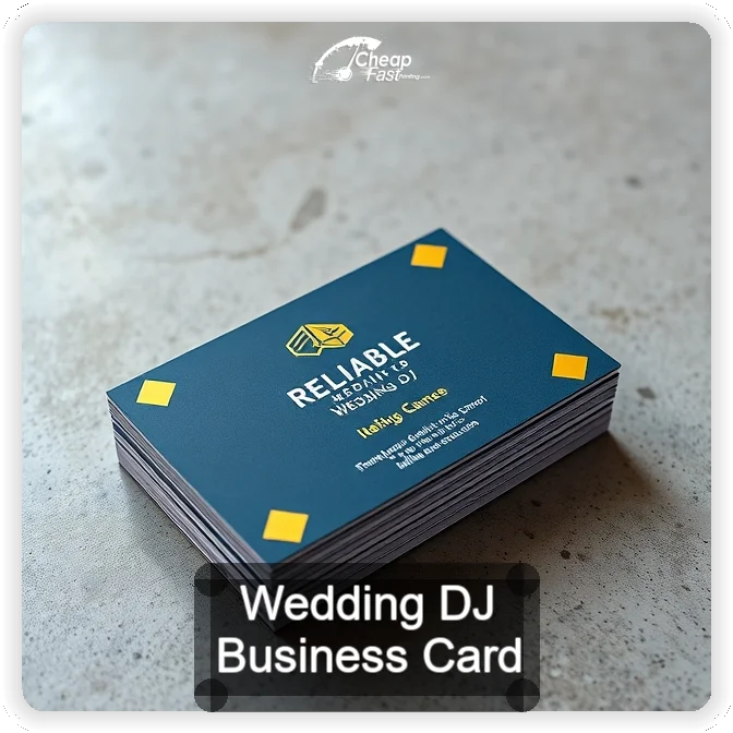 Wedding Dj business card design sample