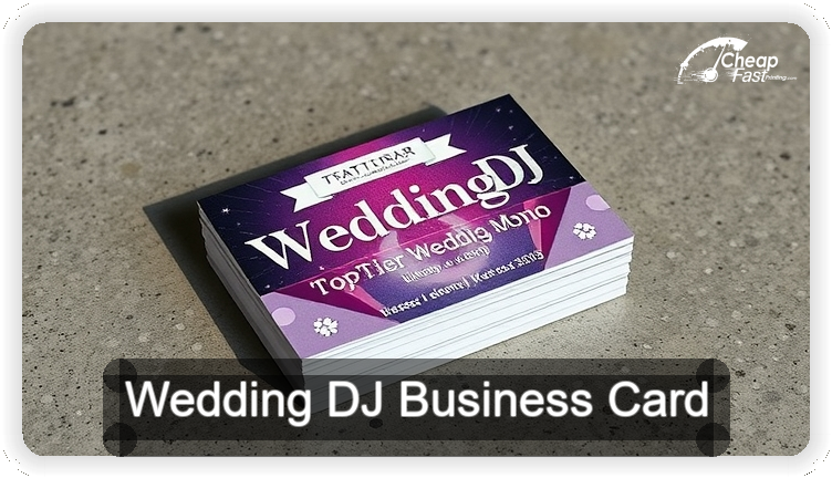 Wedding Dj business card design sample