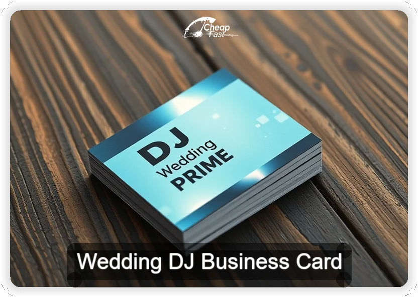 Wedding Dj business card design sample