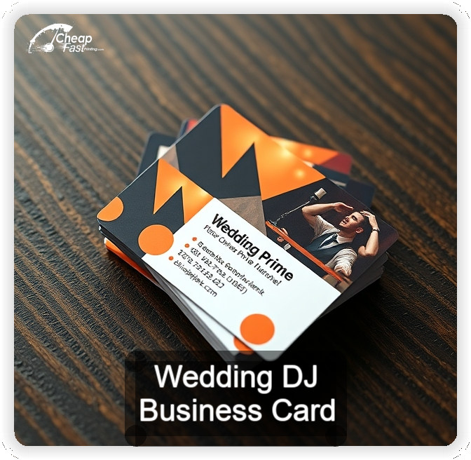 Wedding Dj business card design sample