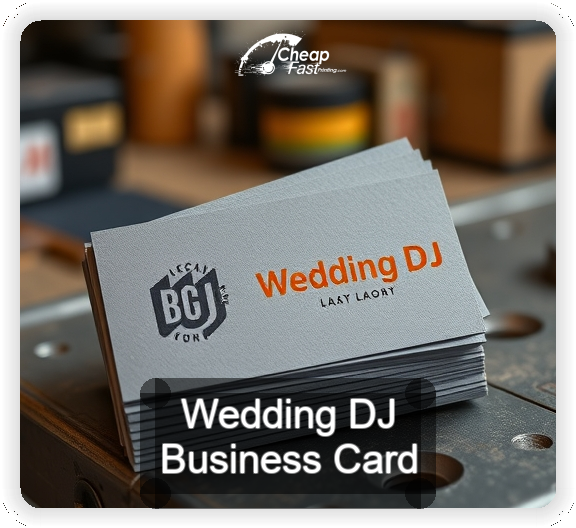 Wedding Dj business card design sample
