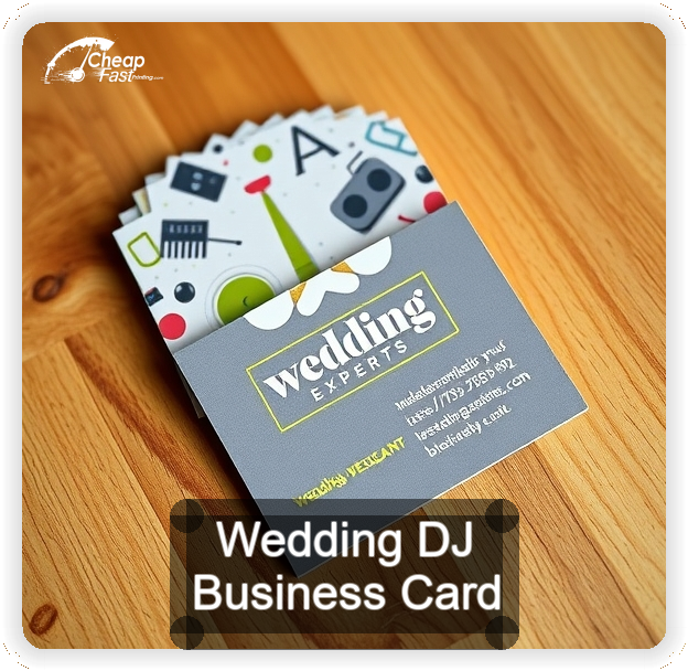 Wedding Dj business card design sample