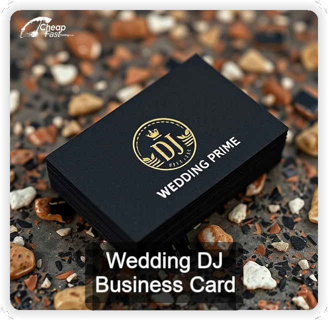 Wedding Dj business card design sample