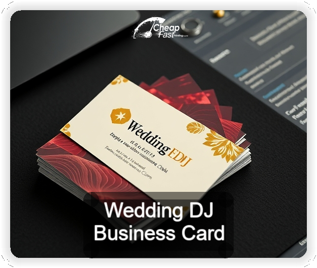 Wedding Dj business card design sample