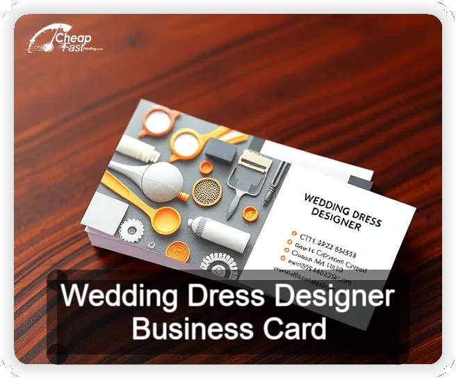 Wedding Dress Designer business card design sample