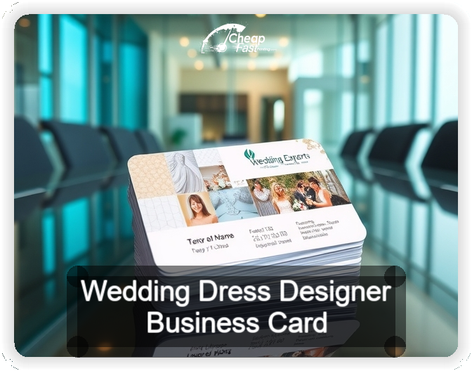 Wedding Dress Designer business card design sample