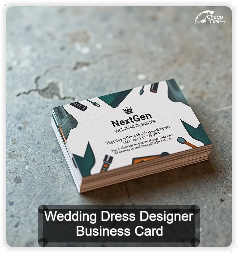Wedding Dress Designer business card design sample